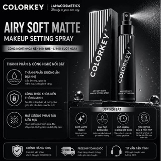 Xịt khoá nền Colorkey Airy Soft Matte Makeup Setting Spray - 30ml