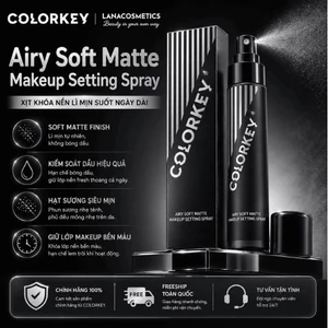 Xịt khoá nền Colorkey Airy Soft Matte Makeup Setting Spray kiềm dầu, giữ lớp makeup lâu trôi - 30ml