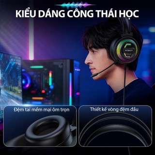 Tai nghe chụp tai gaming có dây RH G50 ROBOT chính hãng không đau tai bảo hành 12 tháng