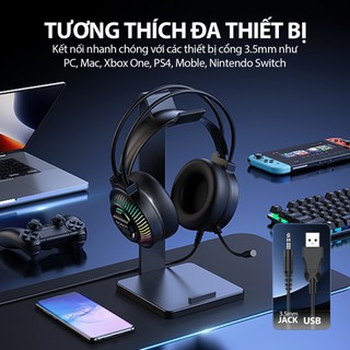 Tai nghe chụp tai gaming có dây RH G50 ROBOT chính hãng không đau tai bảo hành 12 tháng