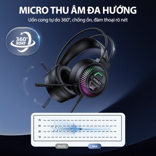Tai nghe chụp tai gaming có dây RH G50 ROBOT chính hãng không đau tai bảo hành 12 tháng