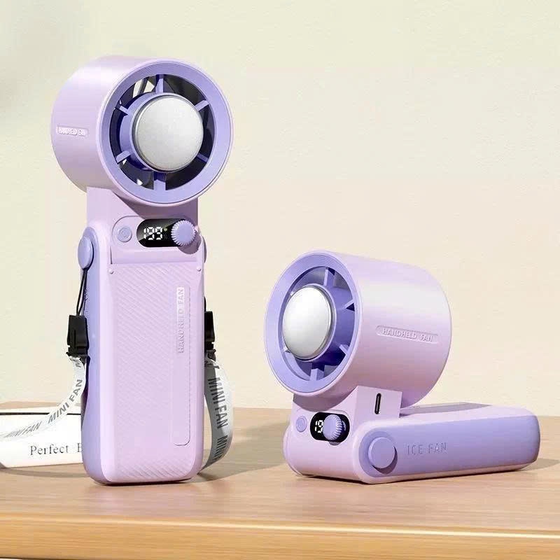 [BÁN CHẠY]Quạt Cầm Tay Mini Sò Lạnh Dung Lượng 10.000mAH Làm Mát Sò Lạnh 199 Tốc Độ Gió Gấp Gọn Tặng Kèm Dây Đeo Cổ