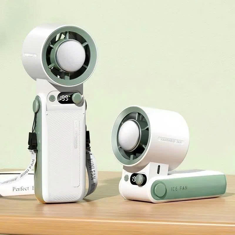 [BÁN CHẠY]Quạt Cầm Tay Mini Sò Lạnh Dung Lượng 10.000mAH Làm Mát Sò Lạnh 199 Tốc Độ Gió Gấp Gọn Tặng Kèm Dây Đeo Cổ