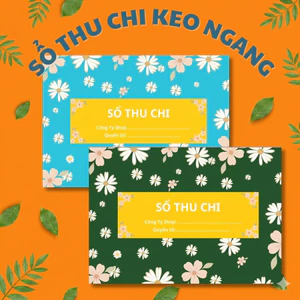SỔ THU CHI - IN 2 MẶT - MẪU MỚI A4(ngang) 100 TRANG,200 TRANG