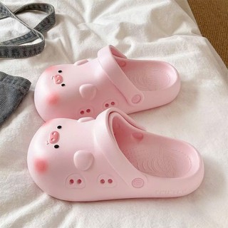 Dép Sục Heo Má Hồng Siêu Cute, Đế Mềm Chống Trượt, Êm Chân, Đi Trong Nhà & Ngoài Trời - Đoàn Shoes - A48