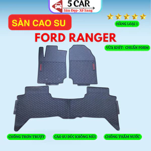 Thảm lót sàn xe Ford Ranger 2014 - Nay Sàn Cao Su vân tổ ong cao cấp, không mùi, dễ vệ sinh