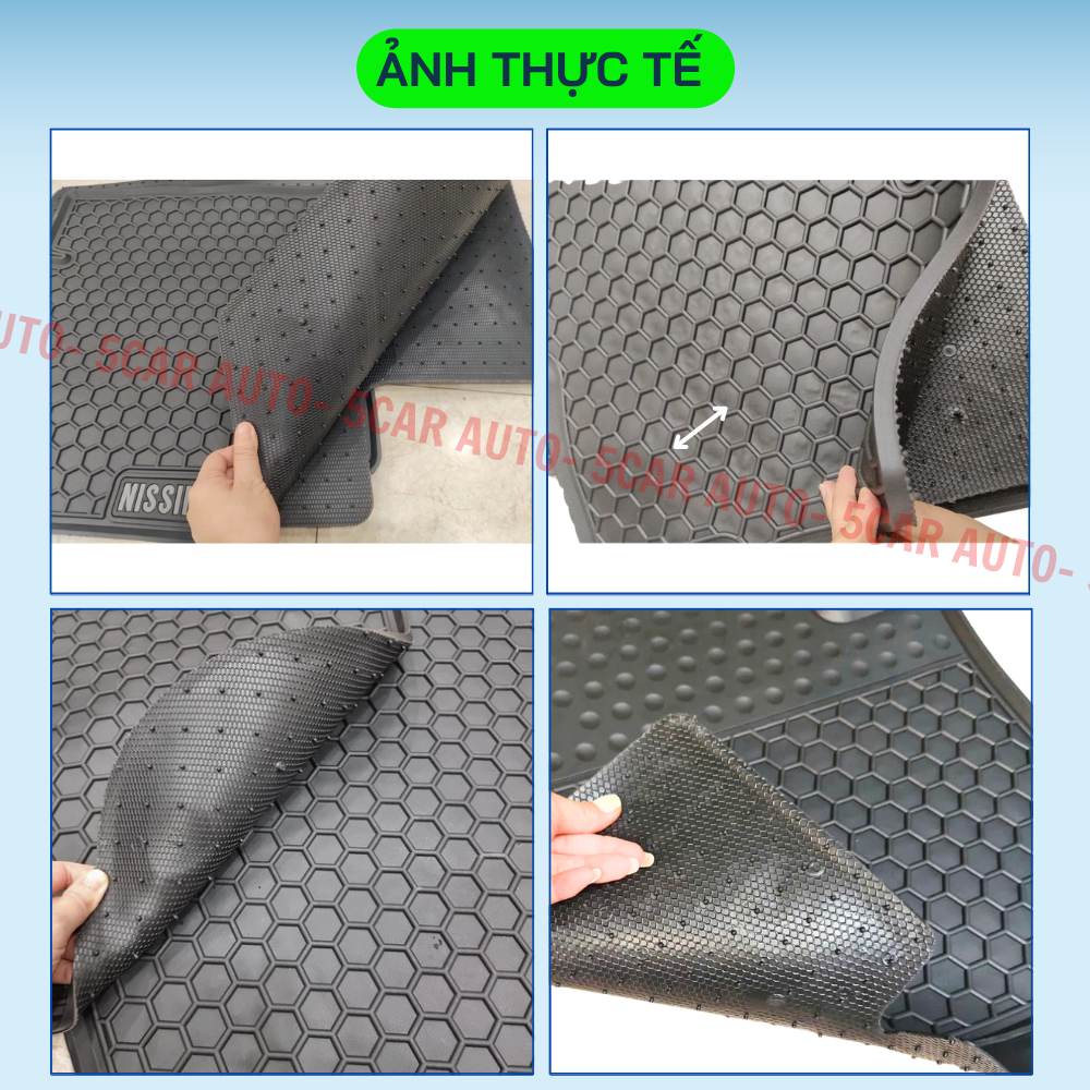 Thảm lót sàn xe Ford Ranger 2014 - Nay Sàn Cao Su vân tổ ong cao cấp, không mùi, dễ vệ sinh