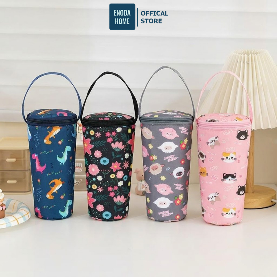 Túi Vải Giữ Nhiệt Đựng Bình Nước, Cốc Nước ENODA HOME, Túi Cách Nhiệt Đựng Cafe, Trà Sữa Giữ Đá Lâu Tan TUIGN001
