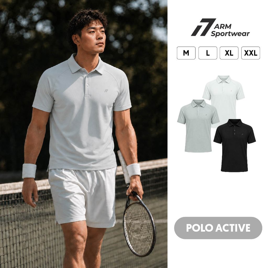Áo Polo Nam Thể Thao Active ARM Sportwear, Áo thể thao đa năng Gym Chạy bộ Pickleball Tennis thoáng khí thấm hút