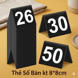 Combo Thẻ số để bàn mica10-50, dày 2mm, dùng cho quán ăn, Cafe, nhà hàng, tiệc sinh Nhật, cưới, Nhiều màu sắc(5001)