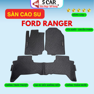 Thảm Lót Sàn Cao Su Xe Ford Ranger 2022 - Nay - Cao su đúc Không Mùi , Vừa Khít Form Xe- Chống Nước - sàn NISSIN