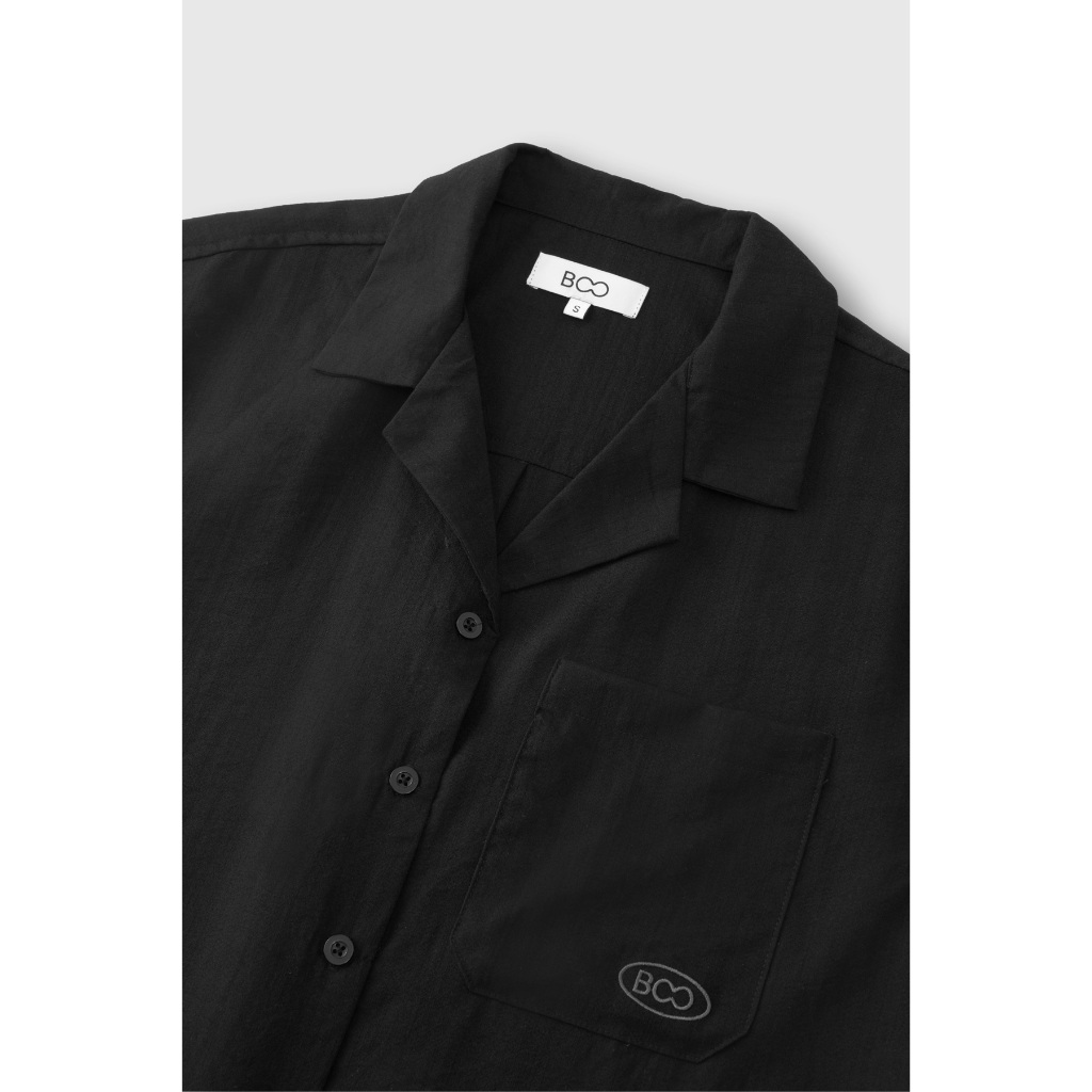 Áo Sơ Mi BOO Nam Chất Liệu Linen Cổ Cuba Form Oversized Thiết Kế Trẻ Trung Thích Hợp Đi Chơi
