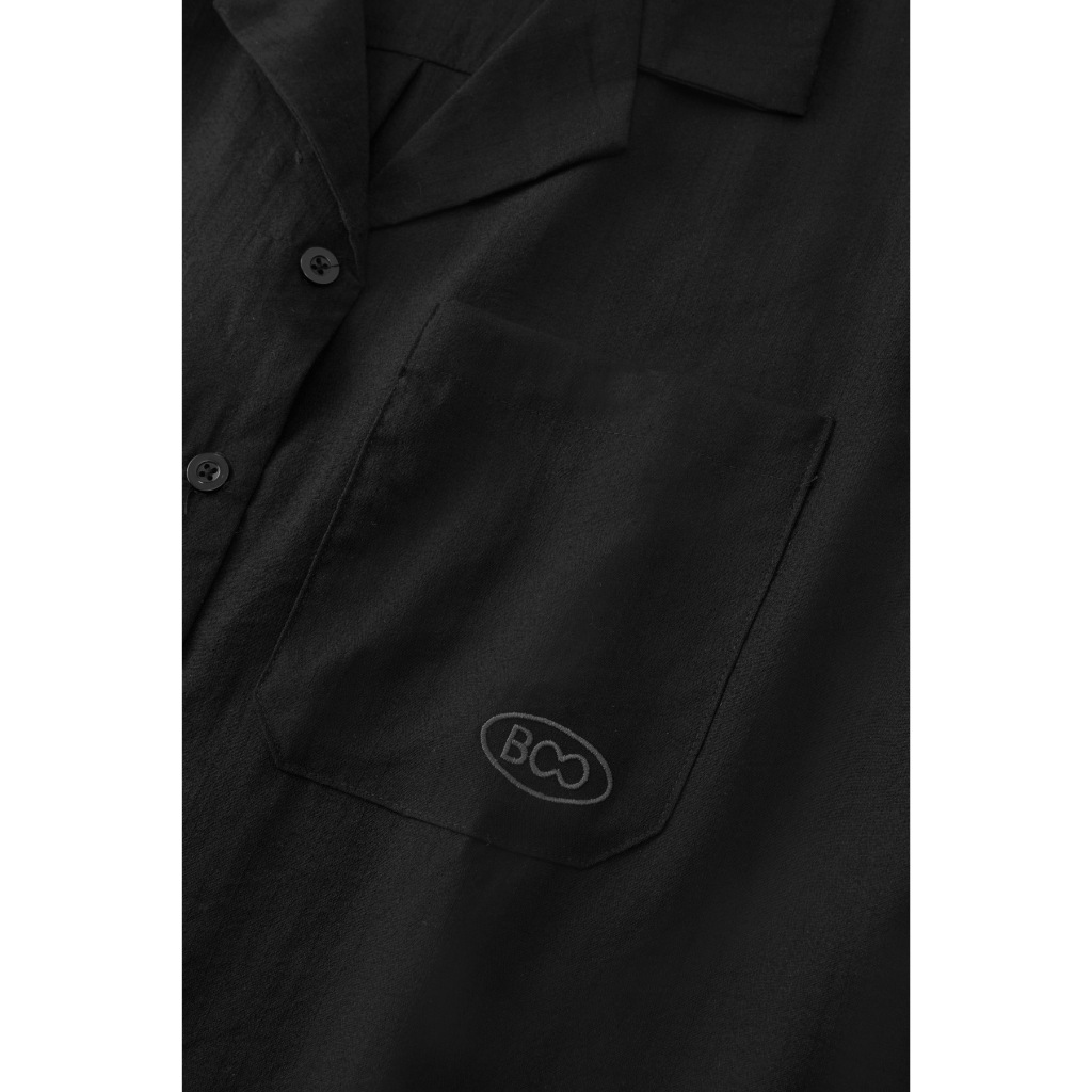 Áo Sơ Mi BOO Nam Chất Liệu Linen Cổ Cuba Form Oversized Thiết Kế Trẻ Trung Thích Hợp Đi Chơi