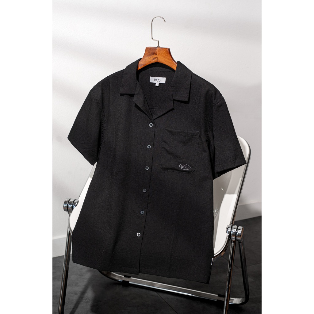 Áo Sơ Mi BOO Nam Chất Liệu Linen Cổ Cuba Form Oversized Thiết Kế Trẻ Trung Thích Hợp Đi Chơi