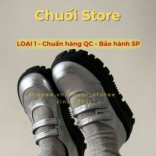 Giày lolita nữ da PU tổng hợp dệt vải đế cao su cá tính sang chảnh quý phái đáng yêu