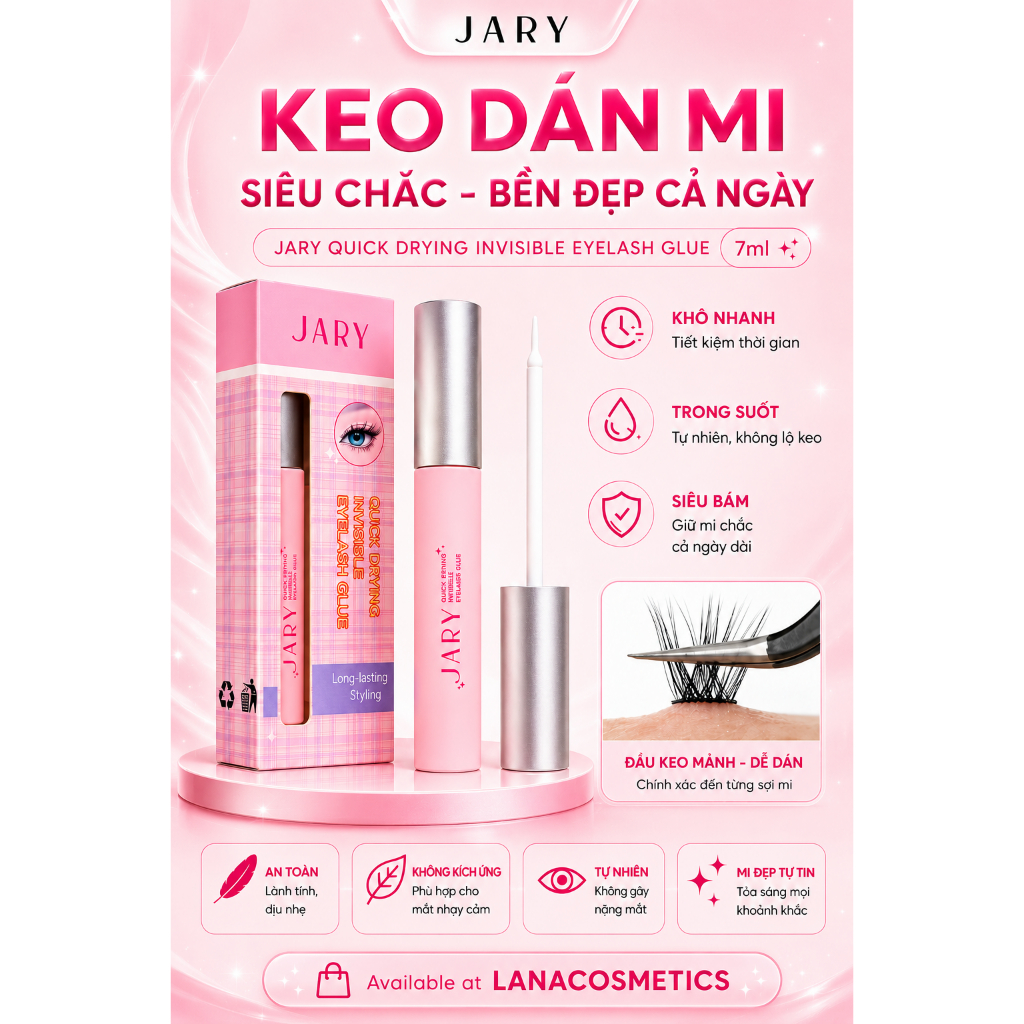 Keo dán mi Jary Quick Drying Invisible Eyelash Glue - 7ml