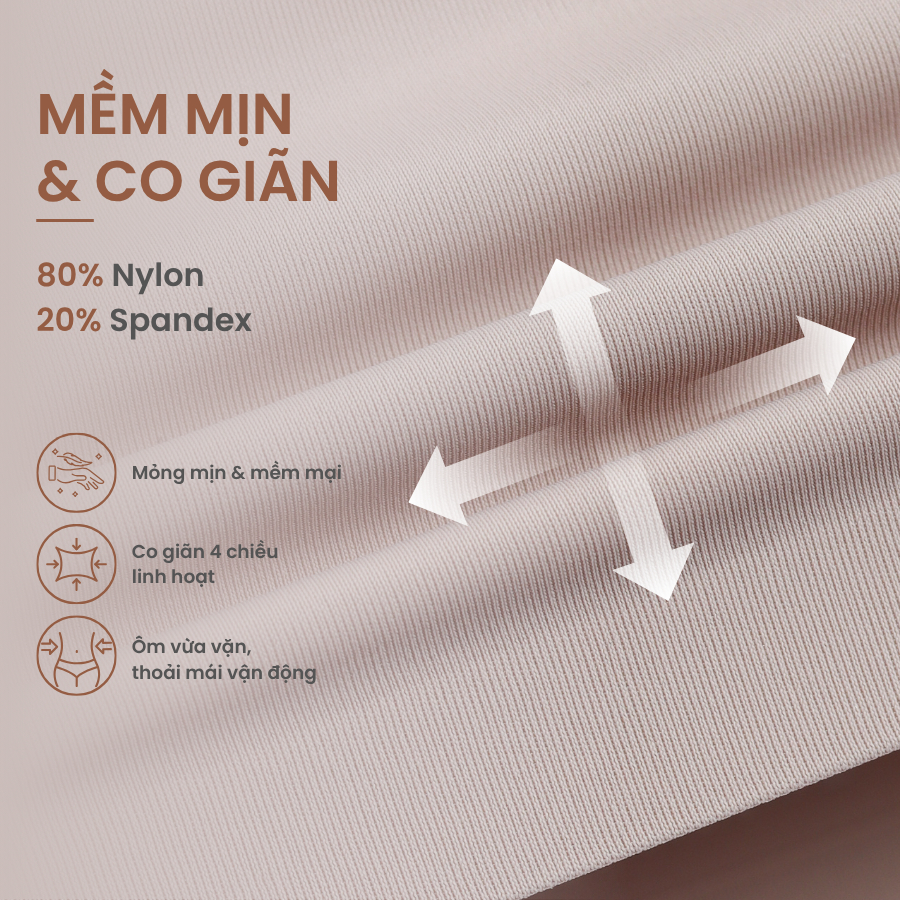 Combo 3 quần lót nữ không đường may, thoáng khí TOKYOLIFE 40006033