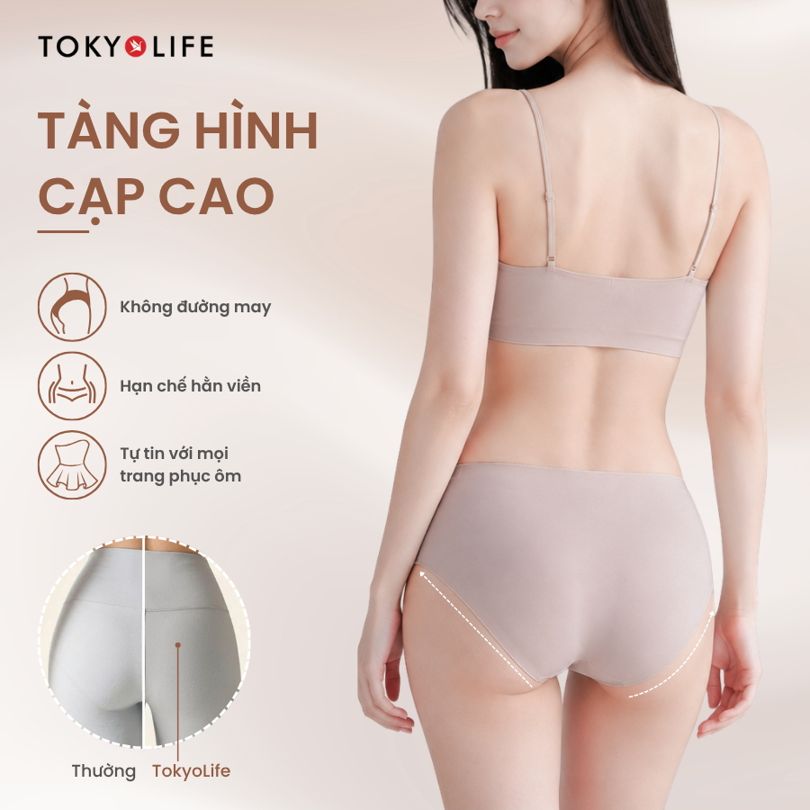 Combo 3 quần lót nữ không đường may, thoáng khí TOKYOLIFE 40006033
