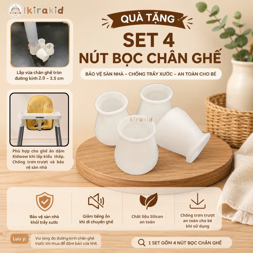 SET 4 NÚT SILICON BỌC CHÂN GHẾ ĂN DẶM KIDWOW CHỐNG TRƠN TRƯỢT ĐA NĂNG TIỆN DỤNG