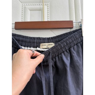 (Sẵn HCM) JUNE LINEN-QD16. Quần dài Linen 100% lưng thun. Dài 100cm, ống 30cm.