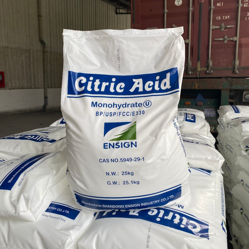 Bột chanh, bột tạo chua, Acid Citric Mono - (25kg/bao) - acid Chanh, chất điều chỉnh pH