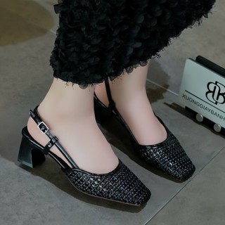Sandal cói cột dây phong cách Boho lãng mạn cao 3 phân và 5 phân Giày Bánh Bèo mã Giaycoisandal