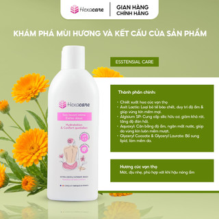 Dung Dịch Vệ Sinh Phụ Nữ Hexacare Extra-Doux pH 4.5 | Cấp Ẩm, Giảm Khô Rát, Thanh Mát, Dịu Nhẹ 200ml