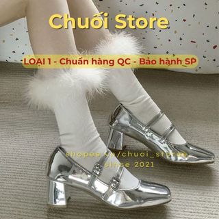 Giày cao gót nữ da PU tổng hợp dệt vải đế cao su dễ đi thuận tiện êm chân nhẹ nhàng