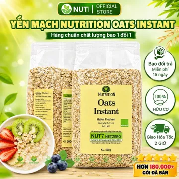 Yến Mạch Cán Vỡ / Dẹt Nutrition Oats Instant 500g – Yến Mạch Nguyên Chất Ăn Kiêng Eat Clean