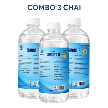 Combo 3 chai Smart A Dung dịch sát khuẩn Smart Anolyte (Nước A) khử khuẩn tay, bề mặt an toàn từ thiên nhiên không kích