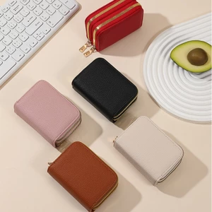 Ví Nữ Mini 2 Khóa Kéo Da PU Cao Cấp, Thiết Kế Thanh Lịch Tiện Dụng MUN STORE V2K59