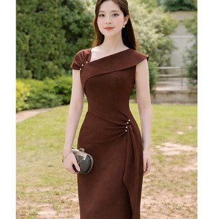 (New Hot) Đầm Nữ Thời Trang Phối EO Đính NGỌC Sang Chảnh Thanh Lịch XINH XẮN Tôn Dáng CÁC CHỊ EM K&B FASHION