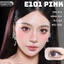 Lens mắt E101 Pink màu hồng mix họa tiết ngôi sao nổi bật, size vừa - brand LUNA EYES