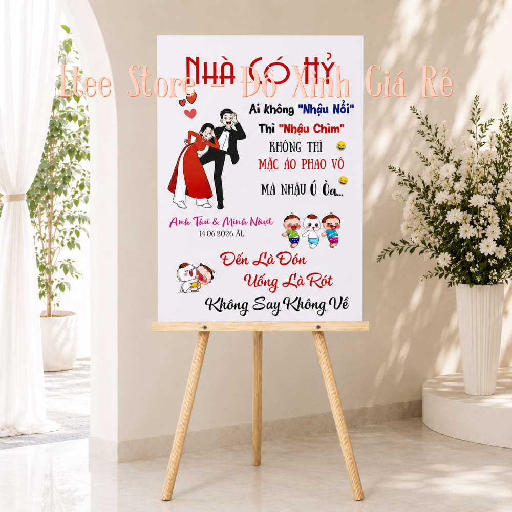 Giá Gỗ Thông Để Bảng Welcome, Ảnh Cưới, Sinh Nhật & Sự Kiện - Kệ Trưng Bày Cao Cấp