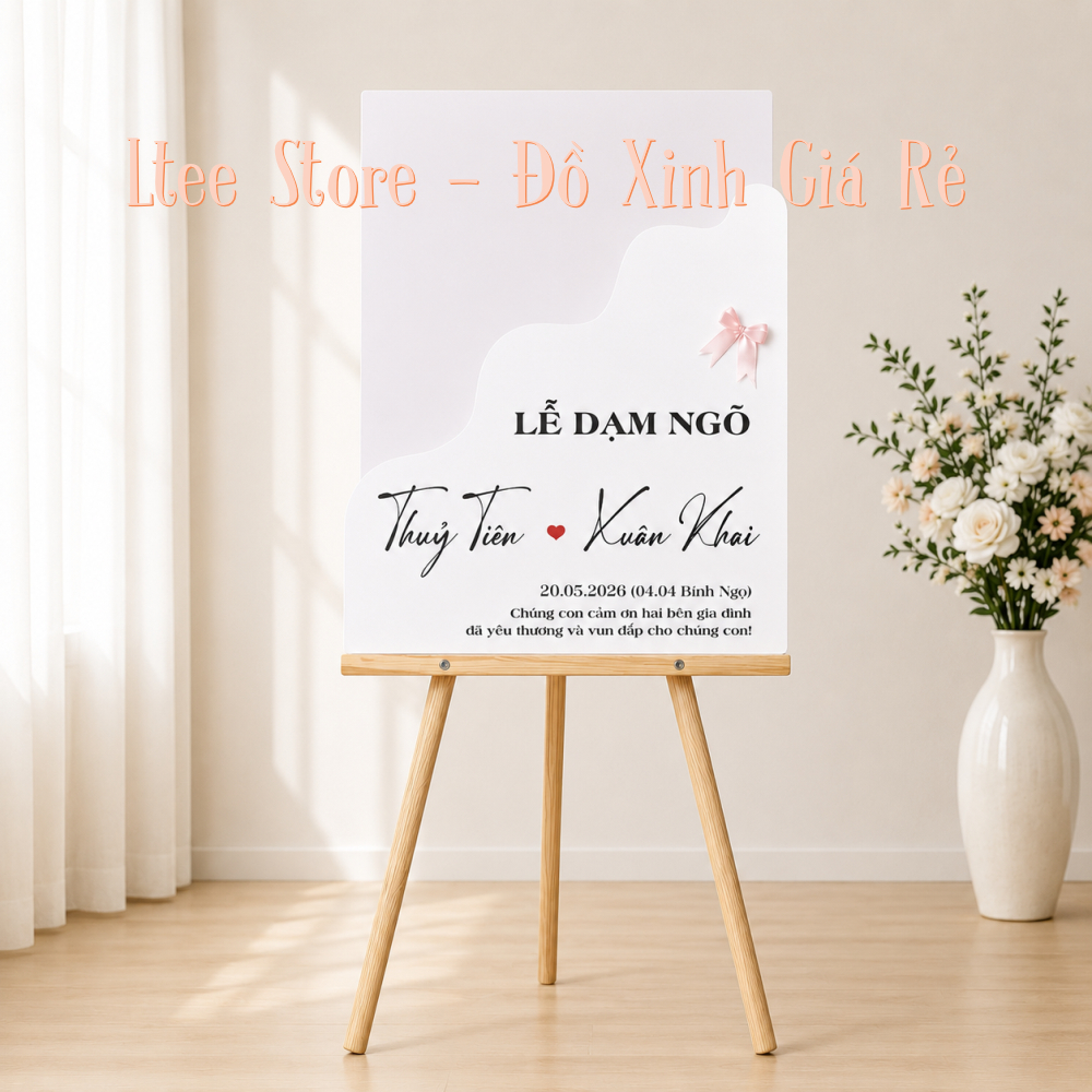Giá Gỗ Thông Để Bảng Welcome, Ảnh Cưới, Sinh Nhật & Sự Kiện - Kệ Trưng Bày Cao Cấp