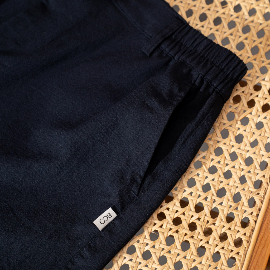 Quần Shorts Bermuda Chất Liệu Linen Thêu BOO Thiết Kế Trẻ Trung Thích Hợp Đi Làm Đi Chơi