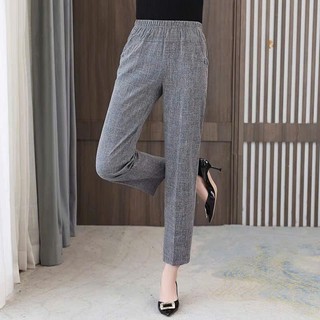 Quần Lanh Cotton Cho Phụ Nữ Trung Niên AQ12 - Hàng Quảng Châu Cao Cấp