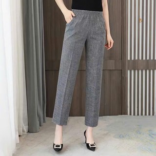 Quần Lanh Cotton Cho Phụ Nữ Trung Niên AQ12 - Hàng Quảng Châu Cao Cấp
