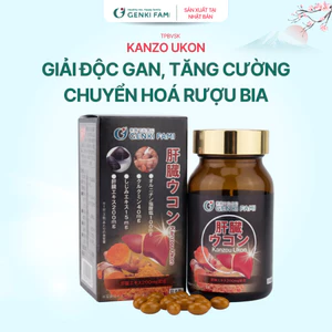 TPBVSK Viên Uống Bổ Gan Giúp Giải Độc Gan, Mát Gan, Giảm Căng Thẳng Mệt Mỏi, Hạ Men Gan Kanzo Ukon Genki Fami Nhật Bản