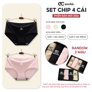 Quần Chip Nữ ECOCHIC Full Hộp 3 Màu Chất Liệu Cotton Co Giãn A699 [HÀNG KHÔNG ĐỔI TRẢ - QUAY VIDEO NHẬN HÀNG]