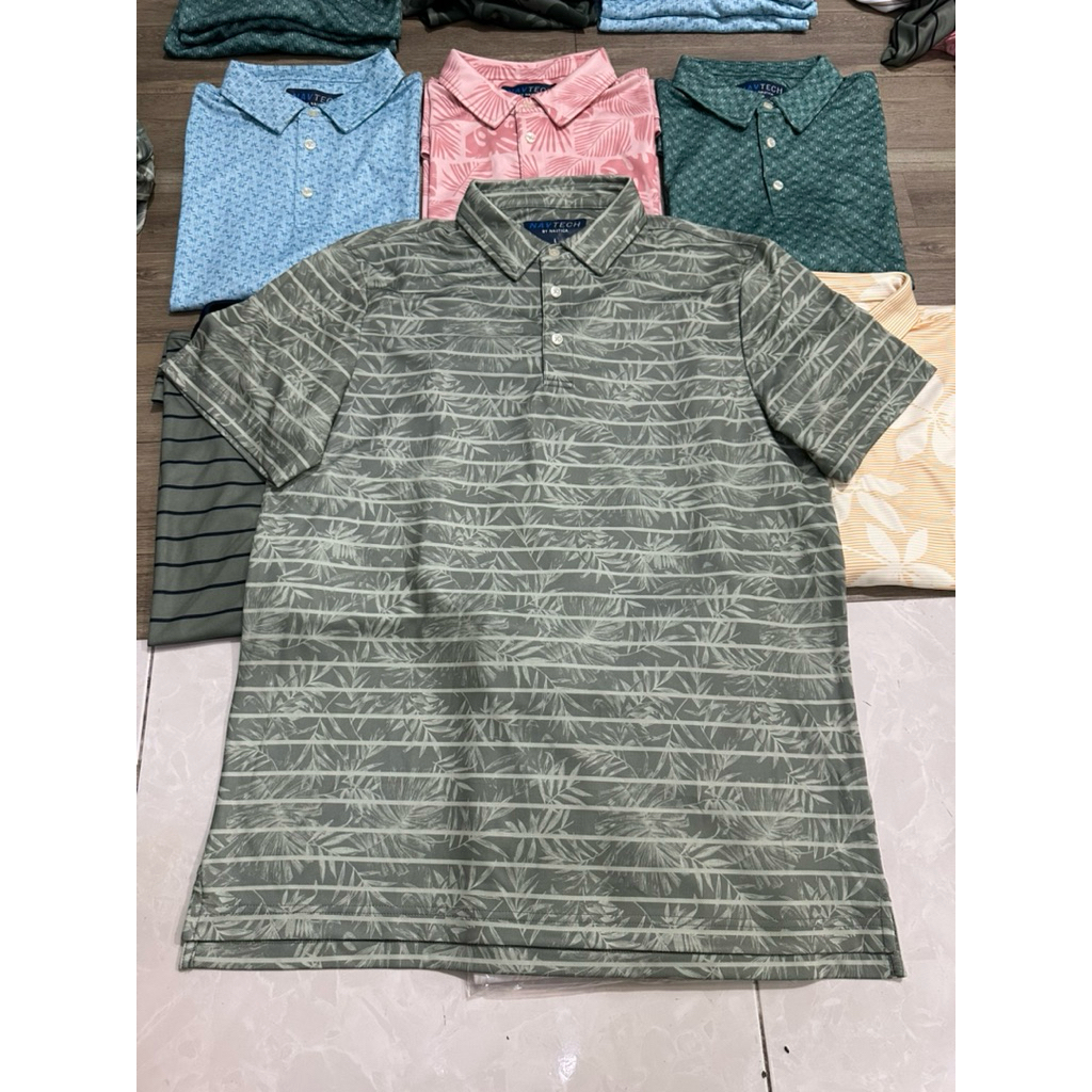 Áo Polo Nautica Navtech Nam Chính Hãng - Vải Thể Thao Nhanh Khô, Co Giãn 4 Chiều, Form Đẹp, Hàng Mỹ