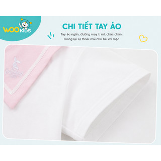 Set Đi Chơi Bé Gái WooKids DSC26S004R 2-9 Tuổi | 88% Cotton 9% Poly 3% Spandex | Cổ Thủy Thủ Dễ Thương