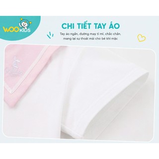Set Đi Chơi Bé Gái WooKids DSC26S004R 2-9 Tuổi | 88% Cotton 9% Poly 3% Spandex | Cổ Thủy Thủ Dễ Thương