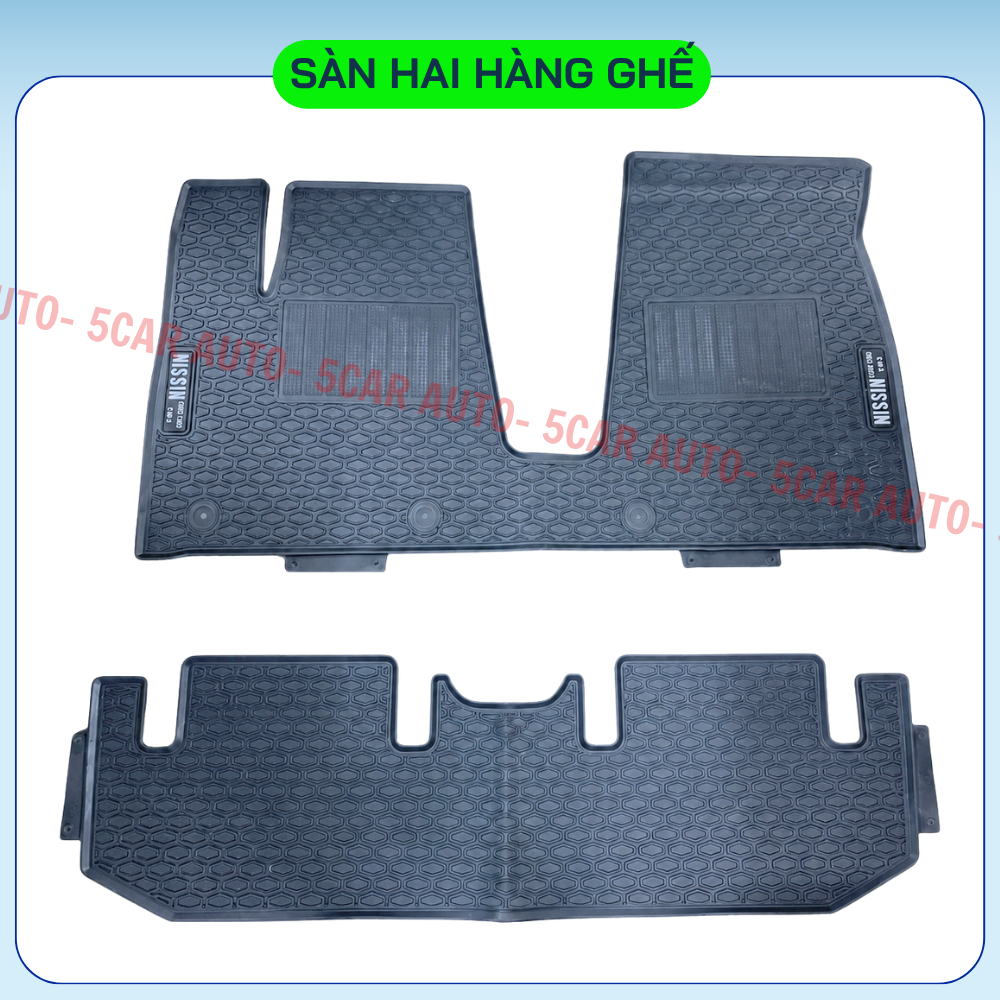 Thảm Lót Sàn Cao Su Xe VINFAST VF3 - MẪU NISSIN - Cao su đúc Không Mùi , Vừa Khít Form Xe- Chống Nước, Dễ Dàng Lắp Đặt