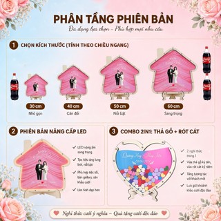 Tranh Rót Cát Cưới Cá Nhân Hóa In Ảnh Cưới, Tên Cô Dâu Chú Rể, Nhận Thiết Kế Riêng (Tặng Cát Đi Kèm)