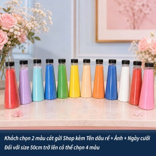 Tranh Rót Cát Cưới Cá Nhân Hóa In Ảnh Cưới, Tên Cô Dâu Chú Rể, Nhận Thiết Kế Riêng (Tặng Cát Đi Kèm)