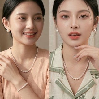 [ DAISYN ] N903 Dây chuyển ngọc trai nhân tạo xinh xắn,  chuỗi hạt ngọc trai thuỷ tinh phong cách vintage cho nữ