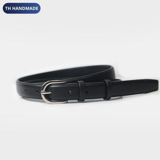 Thắt lưng da bò Dave thương hệu TH HANDMADE  | Dây nịt nam bản dây 2.5cm - Màu đen/full hộp + kèm đinh đục