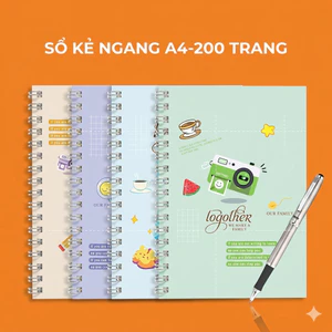 Sổ lò xo kẻ ngang A4-200 trang Chủ đề Du lịch - Phù hợp làm sổ kế hoạch, sổ nhật kí