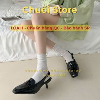 Giày cao gót nữ da PU tổng hợp dệt vải đế cao su thanh lịch dịu dàng nữ tính